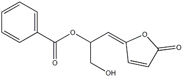 (4Z)-6-Benzoyloxy 4,7-dihydroxyhepta-2,4-dienoic acid 1,4-lactone Structure