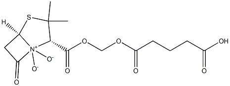 (Penicillanic acid 4,4-dioxide)4-carboxybutyryloxymethyl ester Struktur