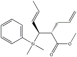 (2R,3S,4E)-2-(2-Propenyl)-3-(dimethylphenylsilyl)-4-hexenoic acid methyl ester Struktur