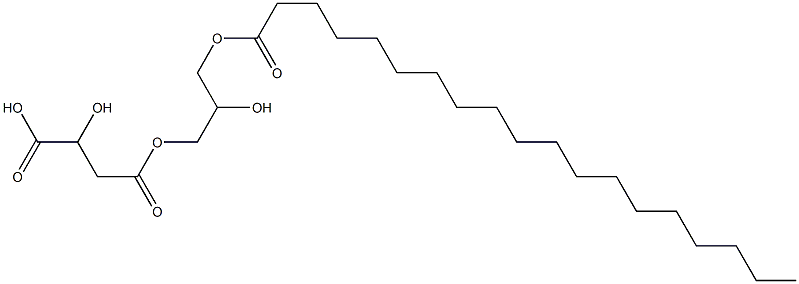 L-Malic acid hydrogen 4-(2-hydroxy-3-nonadecanoyloxypropyl) ester Structure