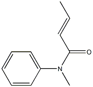 (E)-N-メチル-N-フェニル-2-ブテンアミド 化学構造式
