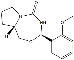 (6R,8aS)-1,2,8,8a-テトラヒドロ-6-(2-メトキシフェニル)-3H,6H-7-オキサ-3a,5-ジアザアズレン-4(5H)-オン 化学構造式