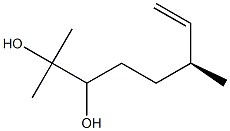 (6S)-2,6-Dimethyl-7-octene-2,3-diol Structure
