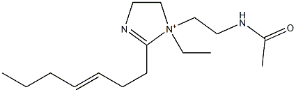 1-[2-(Acetylamino)ethyl]-1-ethyl-2-(3-heptenyl)-2-imidazoline-1-ium Structure