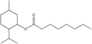 5-メチル-2-(1-メチルエチル)シクロヘキサノールオクタノアート 化学構造式