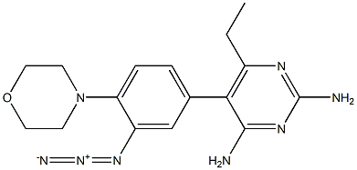 2,4-Diamino-6-ethyl-5-(3-azido-4-morpholinophenyl)pyrimidine Structure