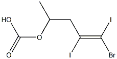 Carbonic acid [(E)-3-bromo-2,3-diiodo-2-propenyl](ethyl) ester Struktur