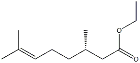 (3S)-3,7-ジメチル-6-オクテン酸エチル 化学構造式