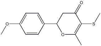 2-(p-Methoxyphenyl)-6-methyl-5-methylthio-2,3-dihydro-4H-pyran-4-one