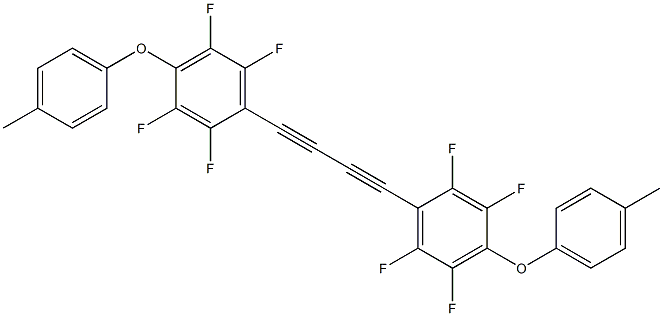 1,4-Bis(4-(4-methylphenoxy)-2,3,5,6-tetrafluorophenyl)-1,3-butadiyne Structure
