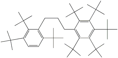 1-(Penta-tert-butylphenyl)-3-(2,3,6-tri-tert-butylphenyl)propane Struktur