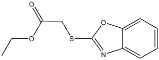 (ベンゾオキサゾール-2-イルチオ)酢酸エチル 化学構造式