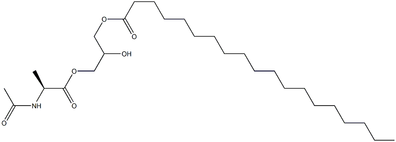 1-[(N-Acetyl-L-alanyl)oxy]-2,3-propanediol 3-nonadecanoate Struktur