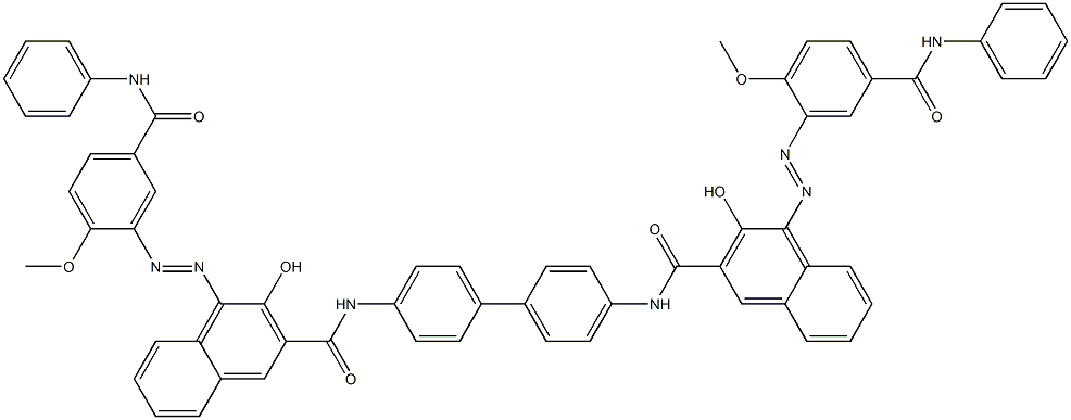  N,N'-(1,1'-Biphenyl-4,4'-diyl)bis[4-[[2-methoxy-5-(phenylcarbamoyl)phenyl]azo]-3-hydroxy-2-naphthalenecarboxamide]
