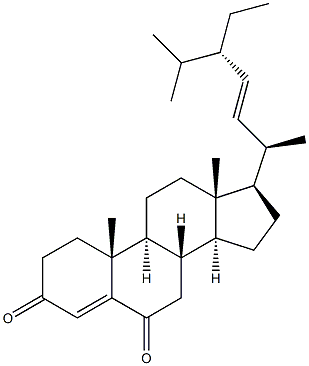Stigmasta-4,22-diene-3,6-dione 结构式