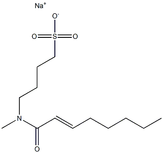 4-[N-(2-Octenoyl)-N-methylamino]-1-butanesulfonic acid sodium salt,,结构式