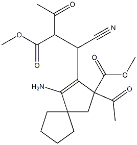 3-Acetyl-1-amino-2-[1-cyano-2-(methoxycarbonyl)-3-oxobutyl]spiro[4.4]non-1-ene-3-carboxylic acid methyl ester