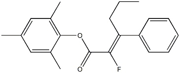 (Z)-2-Fluoro-3-phenyl-2-hexenoic acid 2,4,6-trimethylphenyl ester Structure