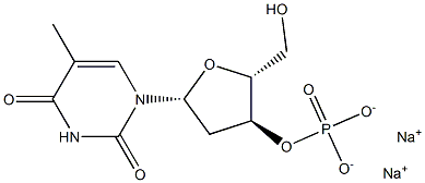 Thymidine 3'-phosphoric acid disodium salt Structure