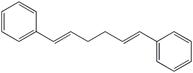 (1E,5E)-1,6-ジフェニル-1,5-ヘキサジエン 化学構造式