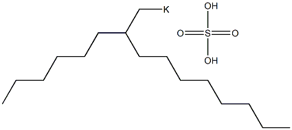 Sulfuric acid 2-hexyldecyl=potassium salt