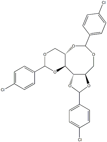 1-O,5-O:2-O,3-O:4-O,6-O-Tris(4-chlorobenzylidene)-L-glucitol Structure