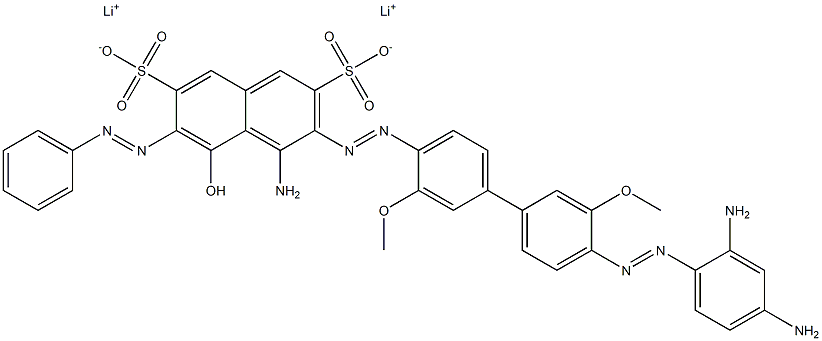 3-[4'-(2,4-Diaminophenylazo)-3,3'-dimethoxy-4-biphenylylazo]-6-(phenylazo)-4-amino-5-hydroxy-2,7-naphthalenedisulfonic acid dilithium salt