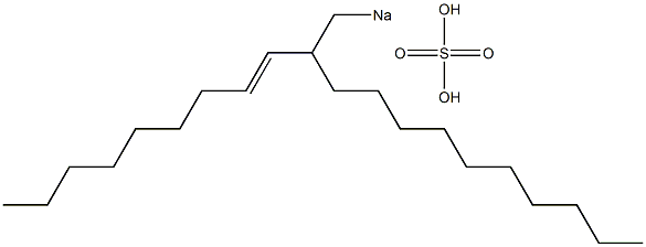 Sulfuric acid 2-(1-nonenyl)dodecyl=sodium ester salt Structure
