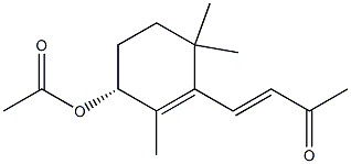 4-[(3R)-3-Acetoxy-2,6,6-trimethyl-1-cyclohexen-1-yl]-3-buten-2-one Structure