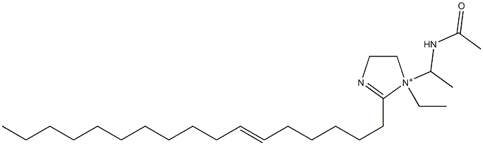 1-[1-(Acetylamino)ethyl]-1-ethyl-2-(6-heptadecenyl)-2-imidazoline-1-ium 结构式