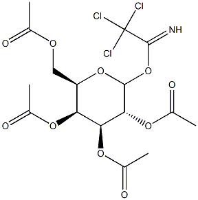 O-(2.3.4.6-Tetra-O-acetyl-D-galactopyranosyl) trichloroacetimidate Struktur