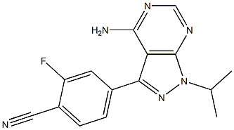 4-(4-Amino-1-isopropyl-1H-pyrazolo[3,4-d]pyrimidin-3-yl)-2-fluoro- benzonitrile