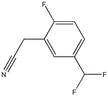 BENZENEACETONITRILE, 5-(DIFLUOROMETHYL)-2-FLUORO- 结构式