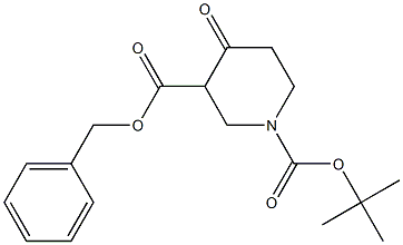 1-TERT-BUTOXYCARBONYL-4-OXO-3-PIPERIDINECARBOXYLATE BENZYL ESTER Structure