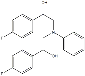 1-(4-FLUORO-PHENYL)-2-([2-(4-FLUORO-PHENYL)-2-HYDROXY-ETHYL]-PHENYL-AMINO)-ETHANOL 化学構造式
