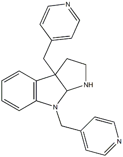 1,2,3,3A,8,8A-HEXAHYDRO-3A,8-BIS(4-PYRIDINYLMETHYL)-PYRROLO[2,3-B]INDOLE 结构式