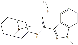1-Methyl-N-(9-methyl-9-azabicyclo[3.3.1]non-3-yl)-indazole-3-carboxamidehydrochloride Structure