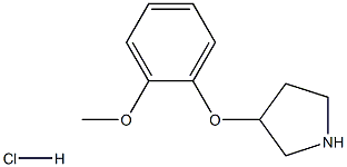 3-(2-Methoxyphenoxy)pyrrolidine hydrochloride Struktur
