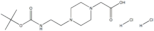 Boc-4-(2-aminoethyl)-(1-carboxy-methyl)piperazinedihydrochloride Structure