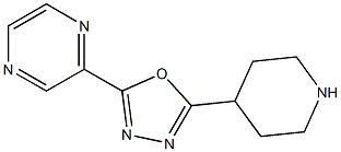 2-(piperidin-4-yl)-5-(pyrazin-2-yl)-1,3,4-oxadiazole, , 结构式