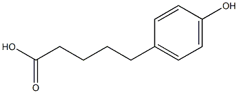 5-(4-ヒドロキシフェニル)吉草酸 化学構造式