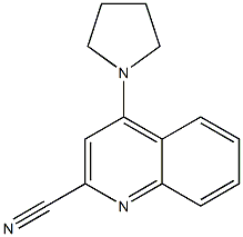 4-(pyrrolidin-1-yl)quinoline-2-carbonitrile 化学構造式