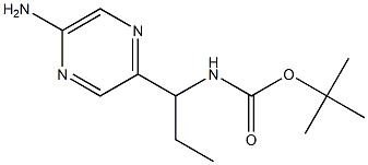 tert-butyl 1-(5-aminopyrazin-2-yl)propylcarbamate Structure