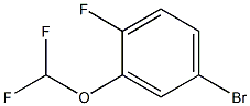 5-Bromo-2-fluoro-1-difluoromethoxybenzene 化学構造式