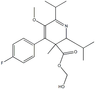 METHYL 2,6-DIISOPROPYL-4-(4-FLUOROPHENYL)-3-HYDROXYMETHYL-5-METHOXY-2,3-DIHYDROPYRIDINE-3-CARBOXYLATE Structure