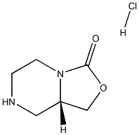 (S)-TETRAHYDRO-1H-OXAZOLO[3,4-A]PYRAZIN-3(5H)-ONE HYDROCHLORIDE, , 结构式