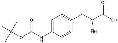4-叔丁氧羰基氨基-D-苯丙氨酸 结构式