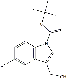 tert-butyl 5-bromo-3-(hydroxymethyl)-1H-indole-1-carboxylate Struktur