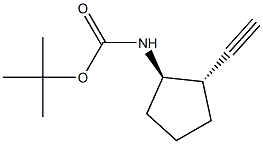tert-butyl ((1R,2S)-2-ethynylcyclopentyl)carbamate,,结构式