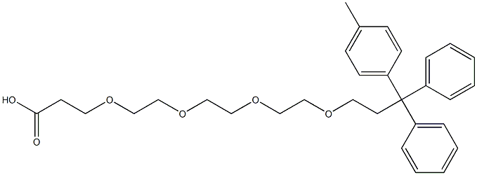 15-(4-Methyltrityl)-4,7,10,13-tetraoxapentadecanoic acid Structure